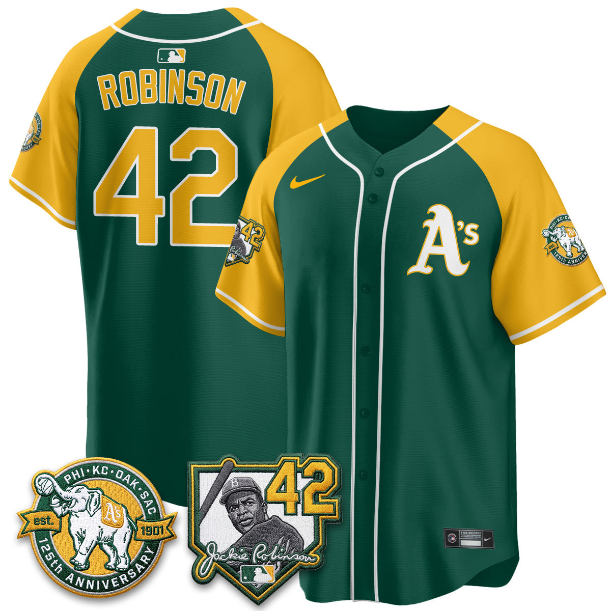 OAK 2026 Jackie Robinson Day - Celebrating 125 Years Limited Vapor Jersey - Stitched-NQD