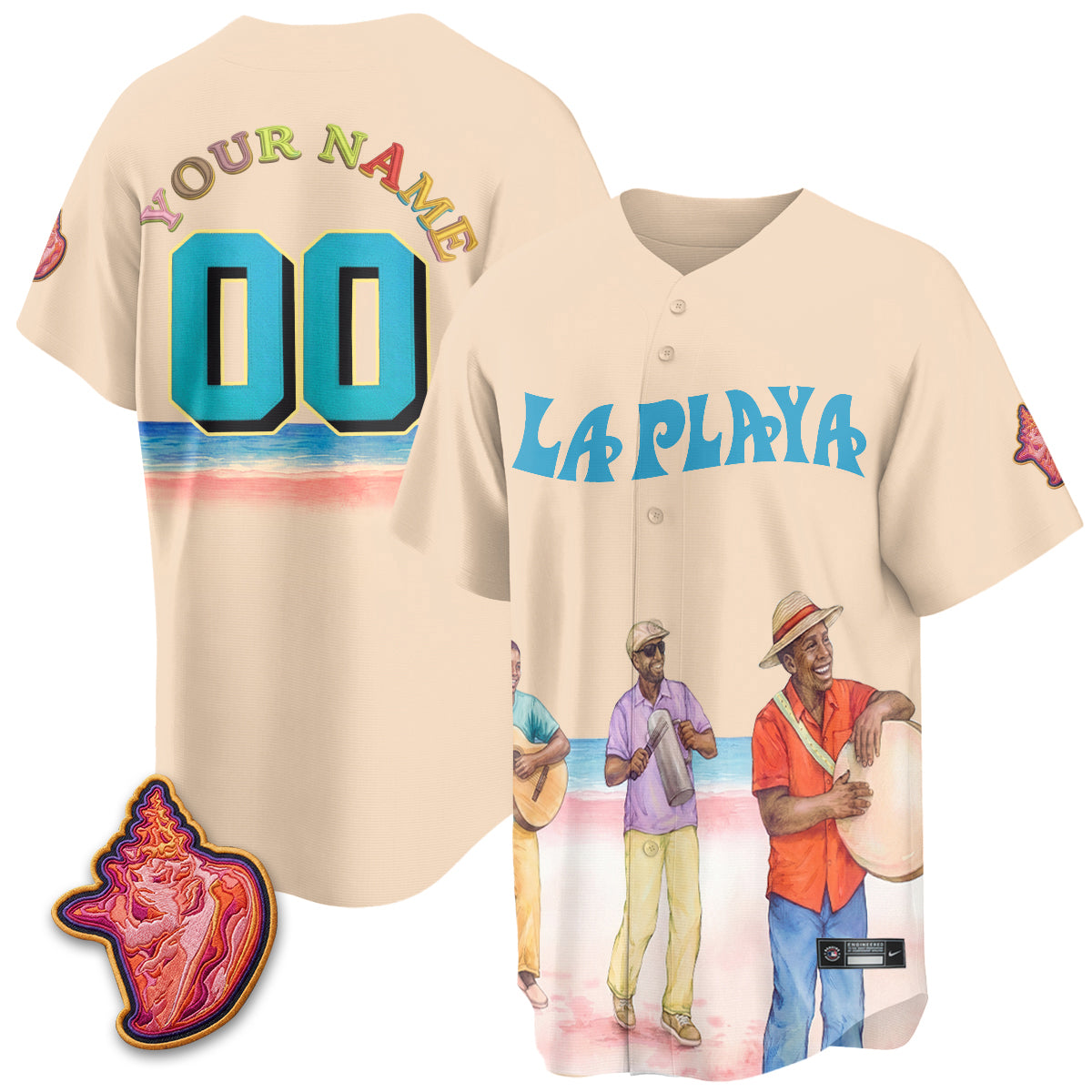 New York Yankees Beach Connect "La Playa" Edition Vapor Custom Jersey- Patch Stitched