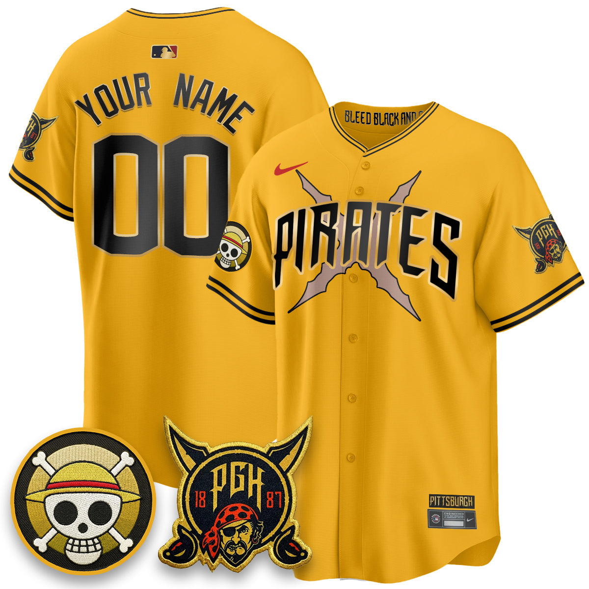 PIT 2026 City Connect x One Piece Vapor Limited Custom Jersey - Stitched-NQD