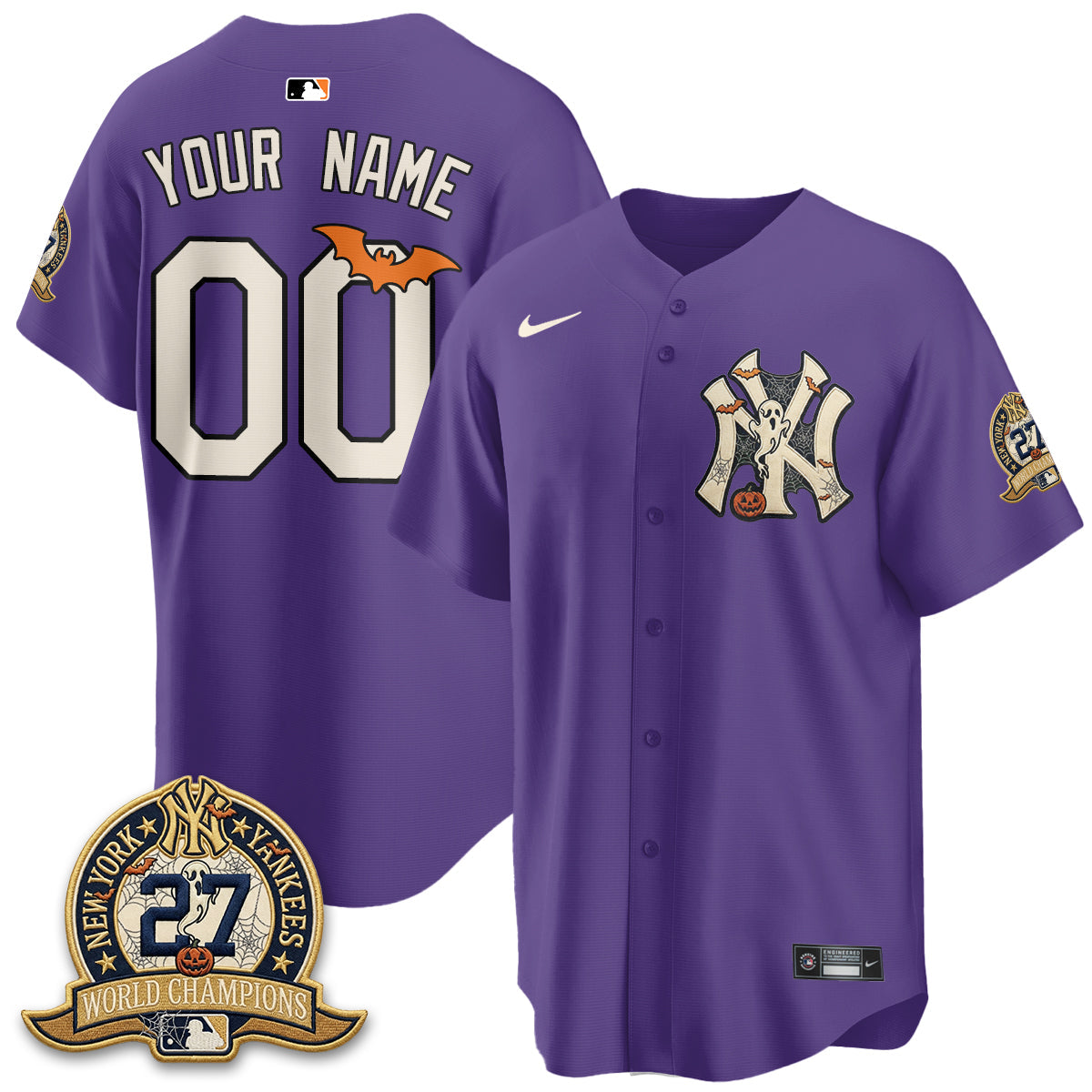 NYY Halloween 2026 Vapor Limited Custom Jersey - Stitched-NQD