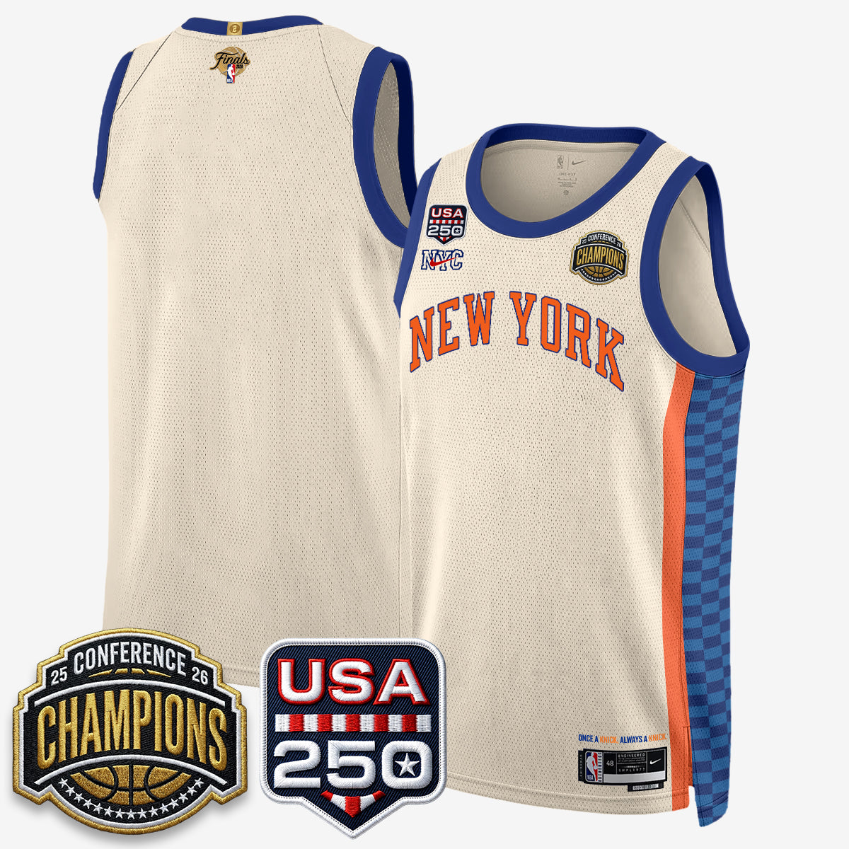 NYK 2026 NBA Eastern Conference Champions City Edition Jersey V2- Stitched-NQD