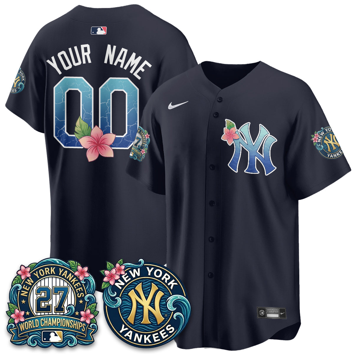NYY "Aloha Spirit" Vapor Limited Custom Jersey - Printed-NQD