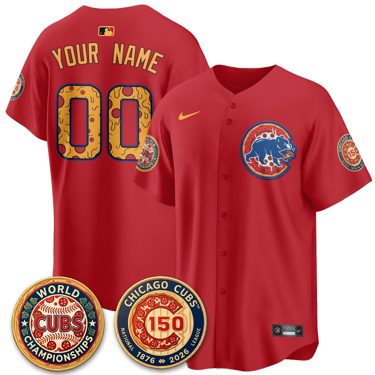 CHC Deep Dish Pizza Vapor Limited Custom Jersey - Stitched-NQD