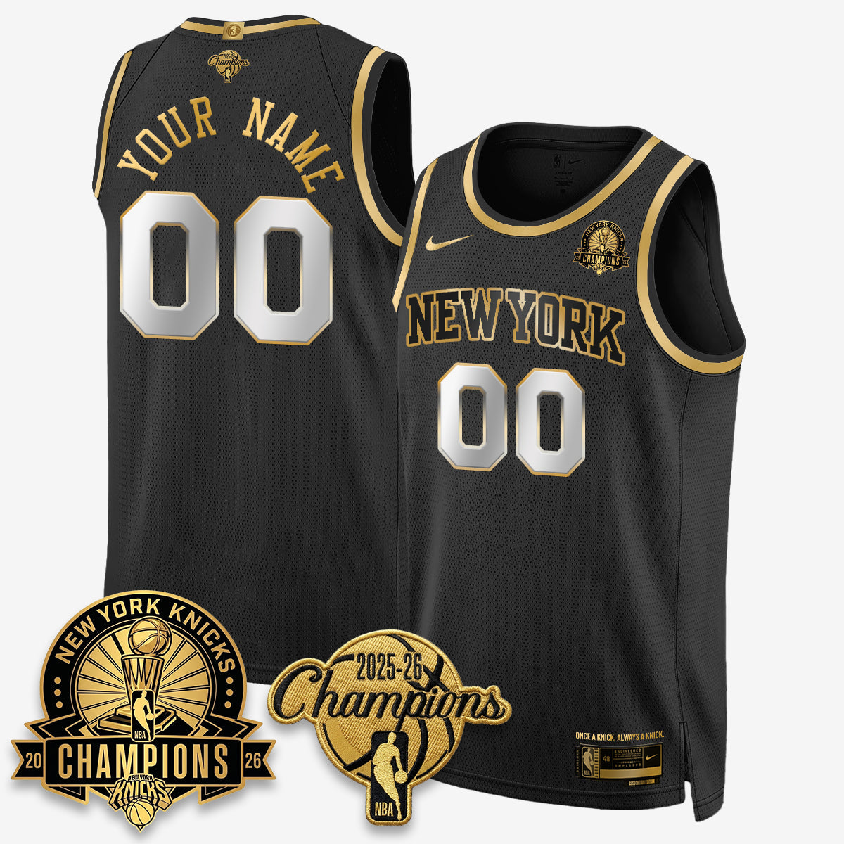 NYK 2026 Basketball Champions Special Edition Vapor Custom Jersey V2- Stitched-NQD