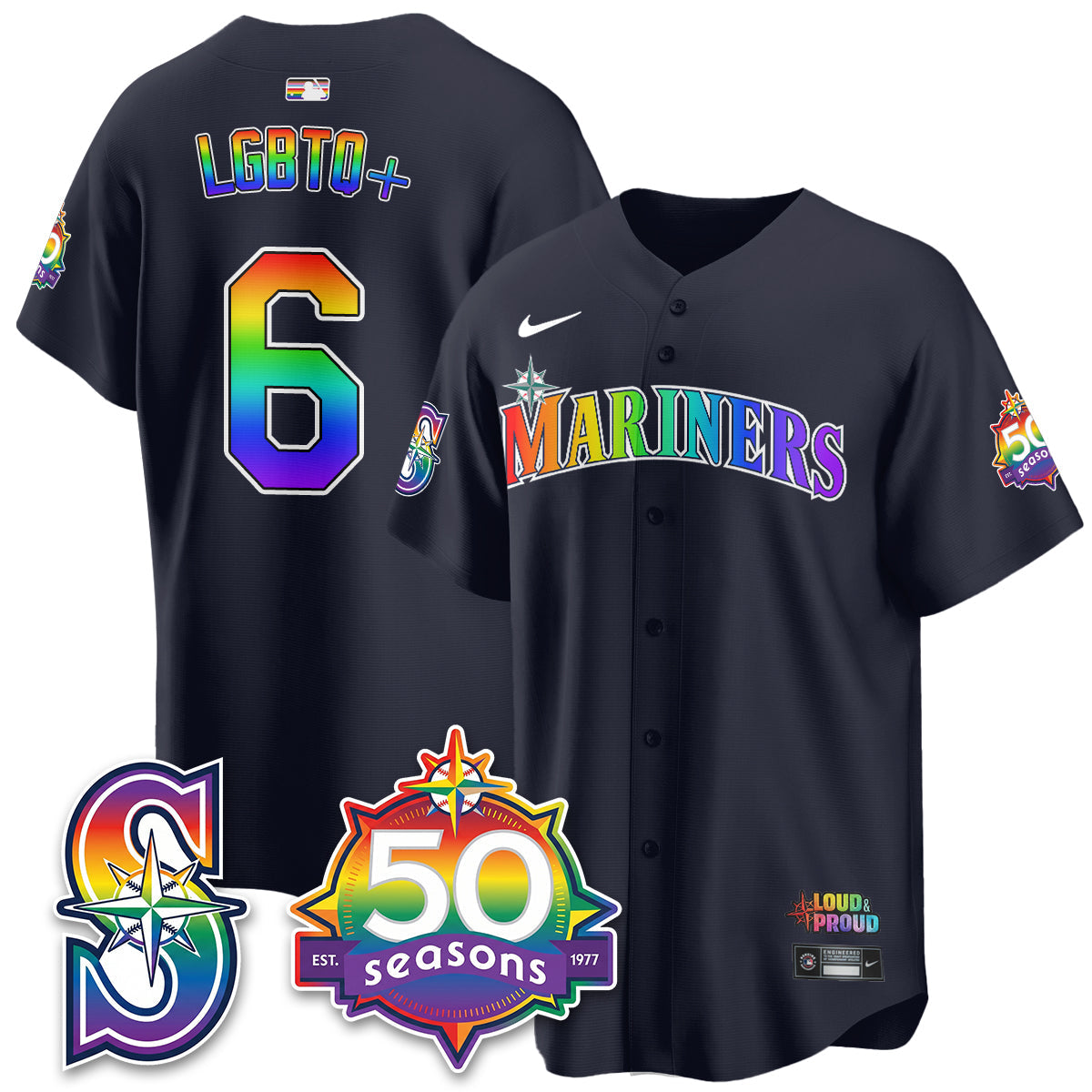 SEA Happy Pride Month Vapor Jersey - Stitched-NQD