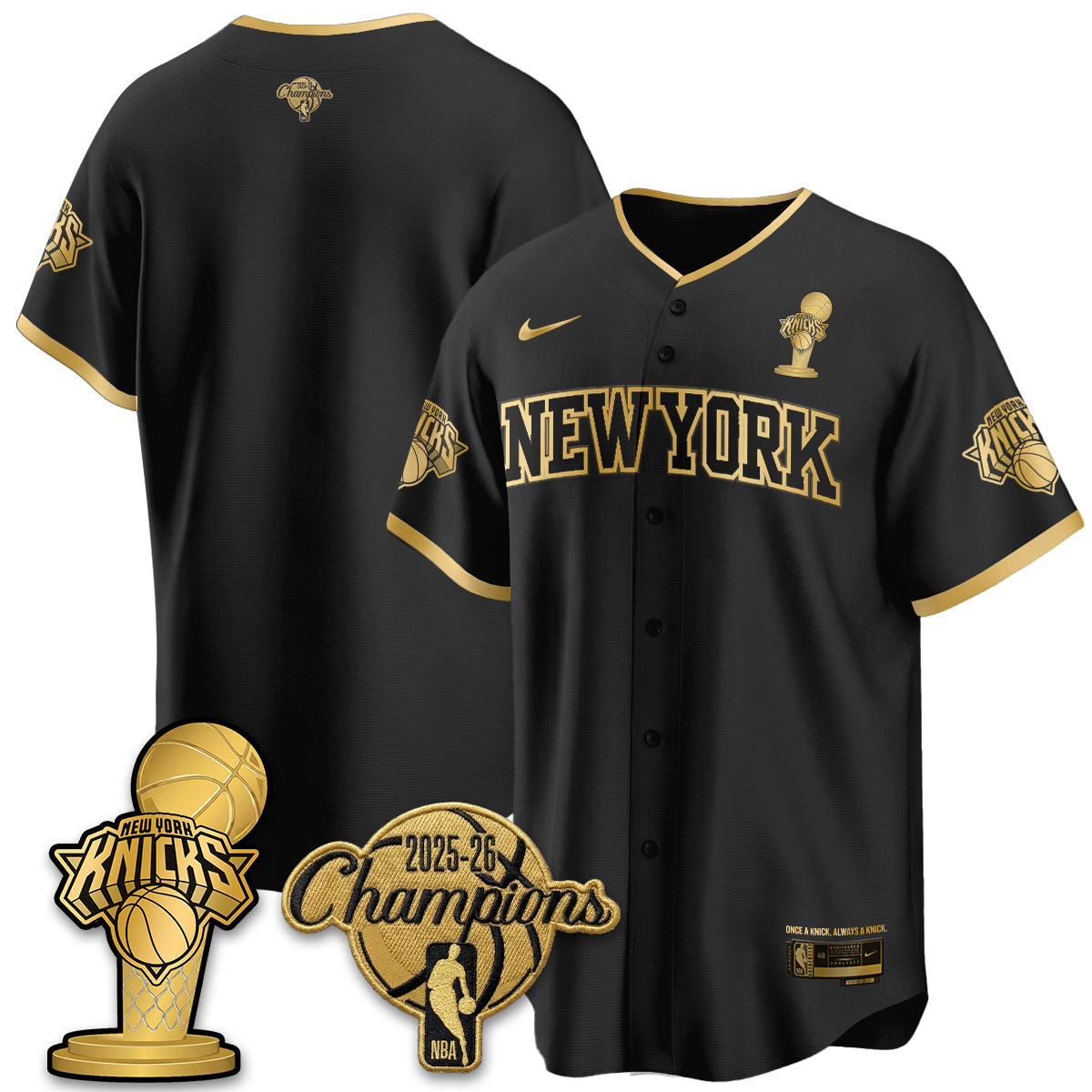 NYK 2026 NBA Champions Vapor Jersey - Stitched1
