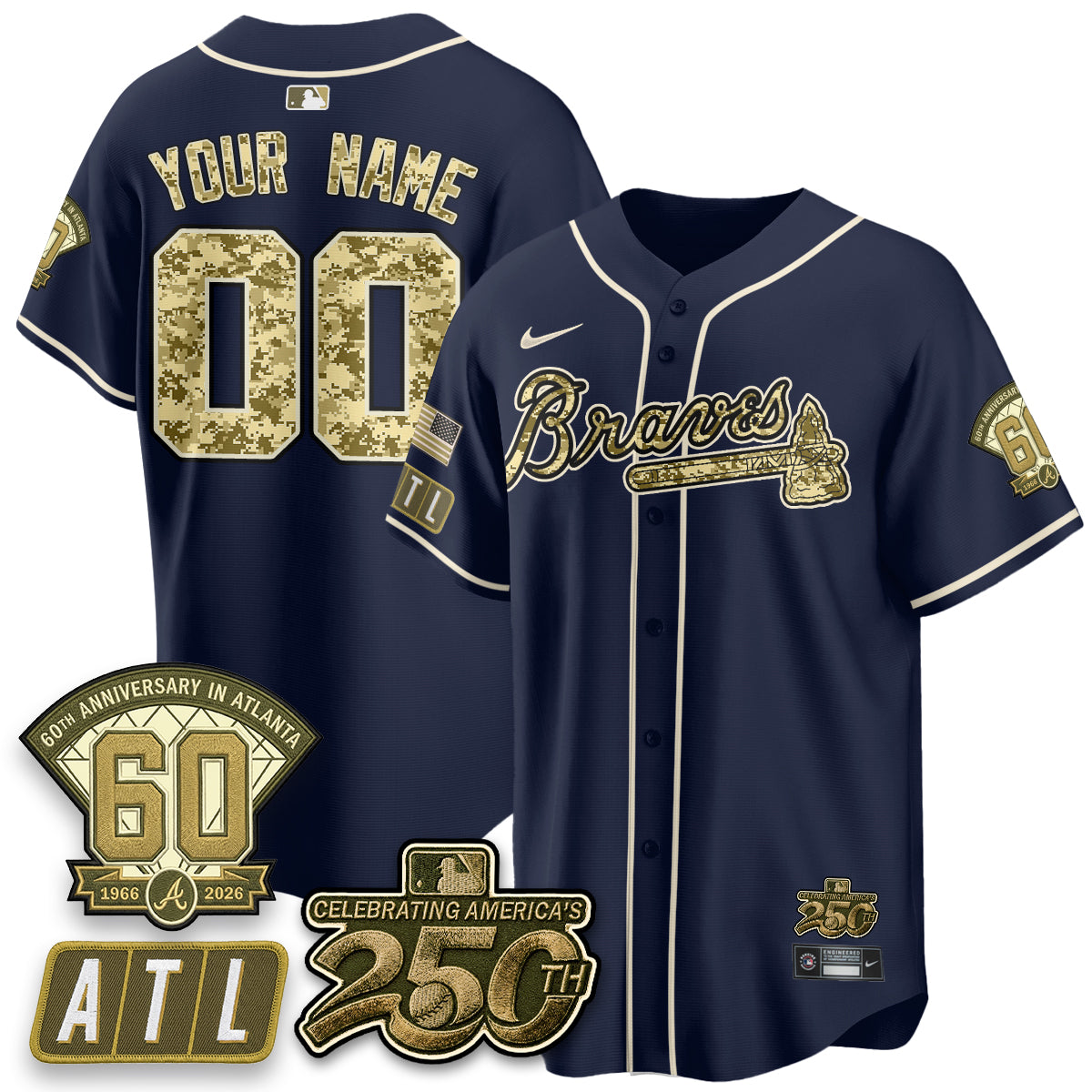 ATL Salute to Service 2026 Vapor Limited Custom Jersey - Stitched-NQD