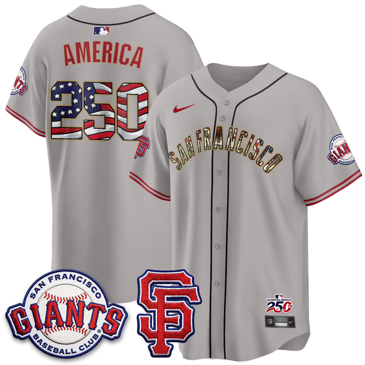 San Francisco Giants2026 Independence Day USA Jersey - Stitched-NQD