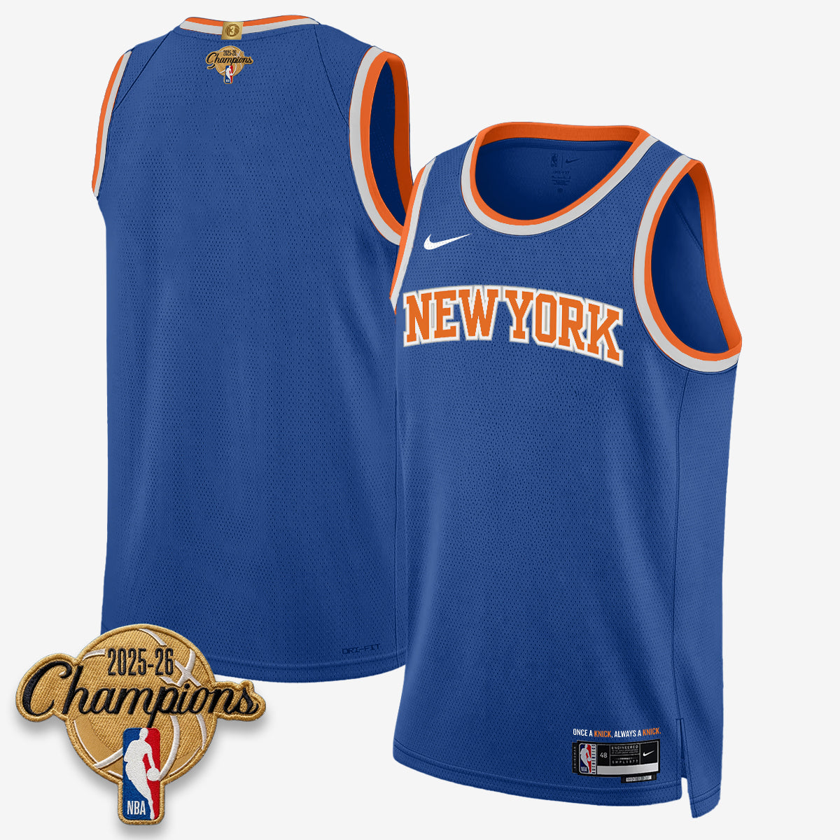 NYK 2026 Basketball Champions Vapor Jersey V2- Stitched-NQD