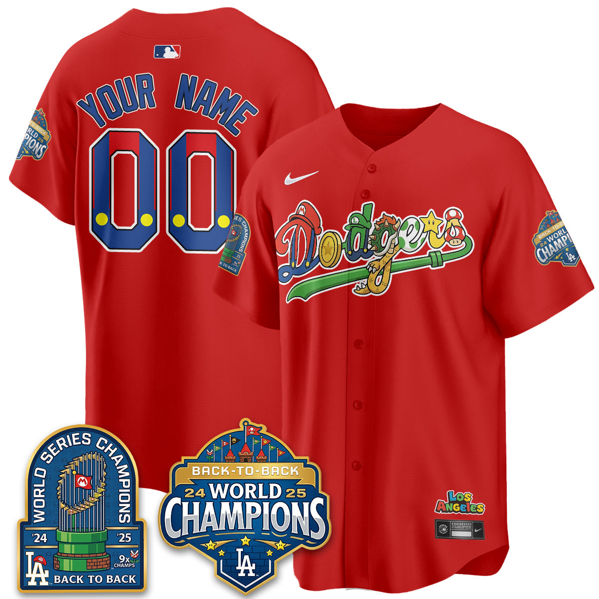LAD x The Red Plumber Vapor Custom Jersey - Printed-NQD