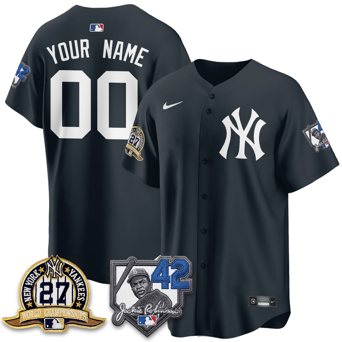 NYY 2026 Jackie Robinson Day Vapor Limited Custom Jersey - Stitched-NQD