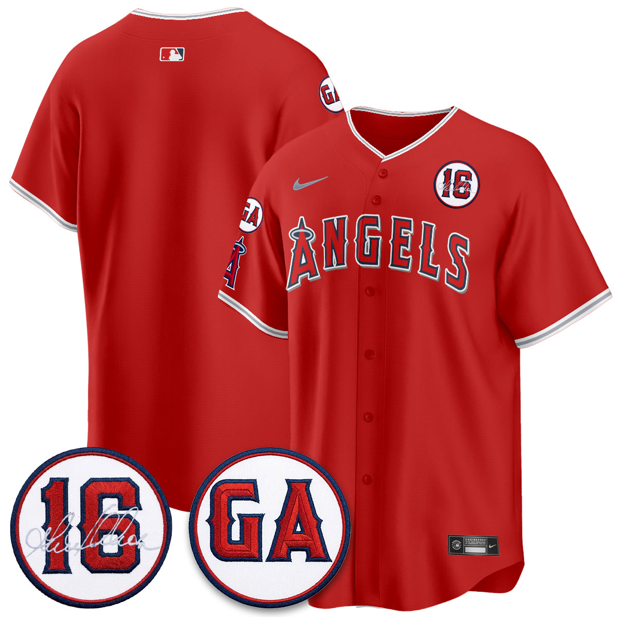 LAA Garret Anderson Tribute Patch Vapor Premier Limited Jersey - Stitched-NQD