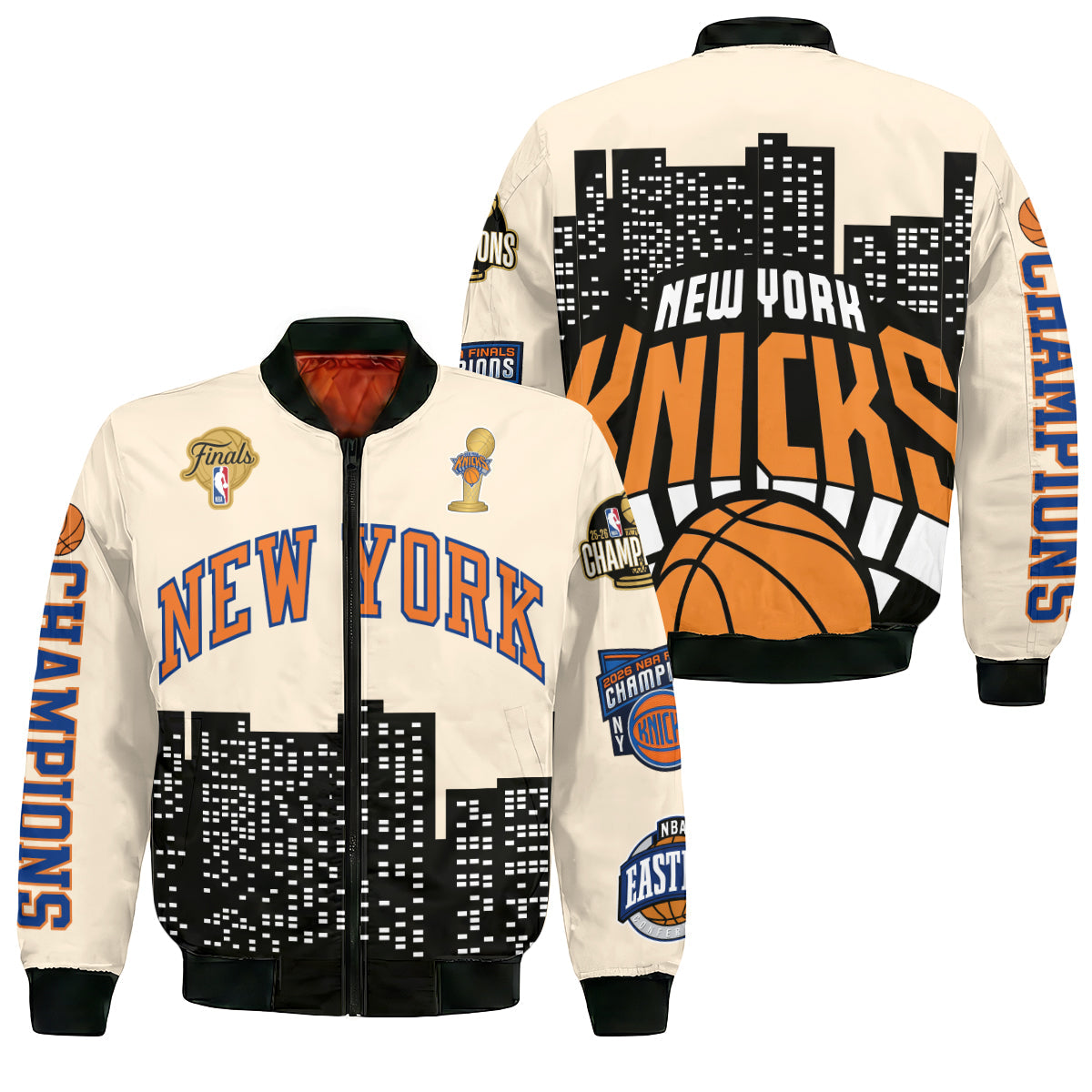 NYK 2026 NBA Finals Champions Limited Edition Bomber Jacket V2 - Printed-NQD