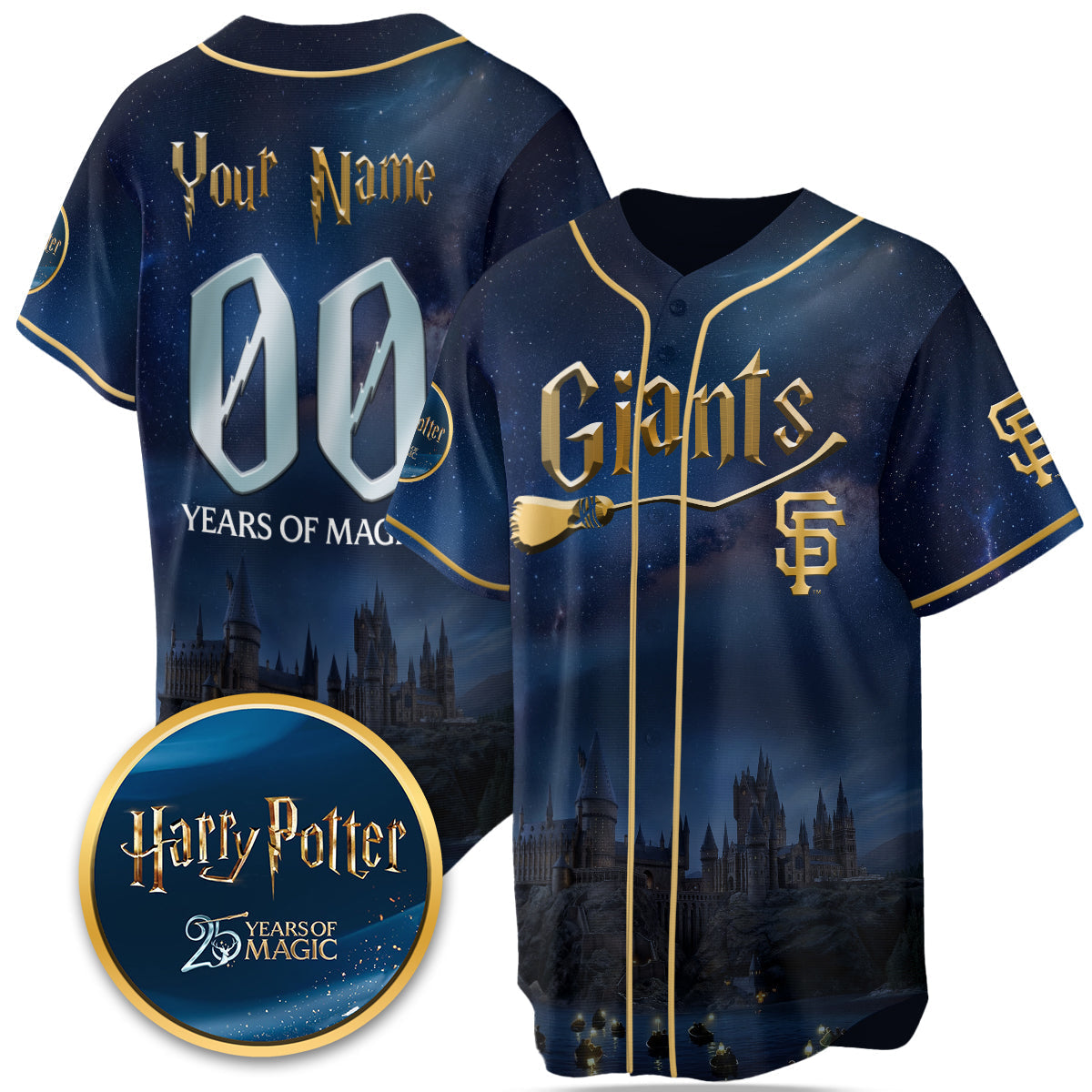 Baseball Team x HP 25 Years of Magic Limited Edition Custom Jersey - Printed-NQD