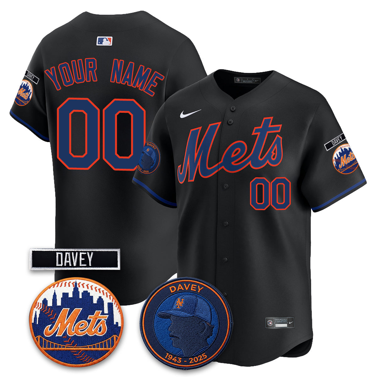 NYM 2026 Davey Johnson In Memoriam Vapor Limited Custom Jersey - Stitched-NQD