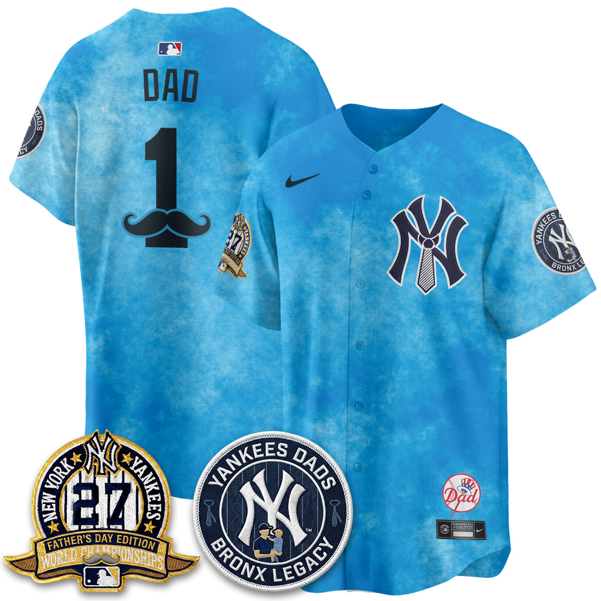 NYY Happy Father's Day 2026 Jersey - Stitched-NQD