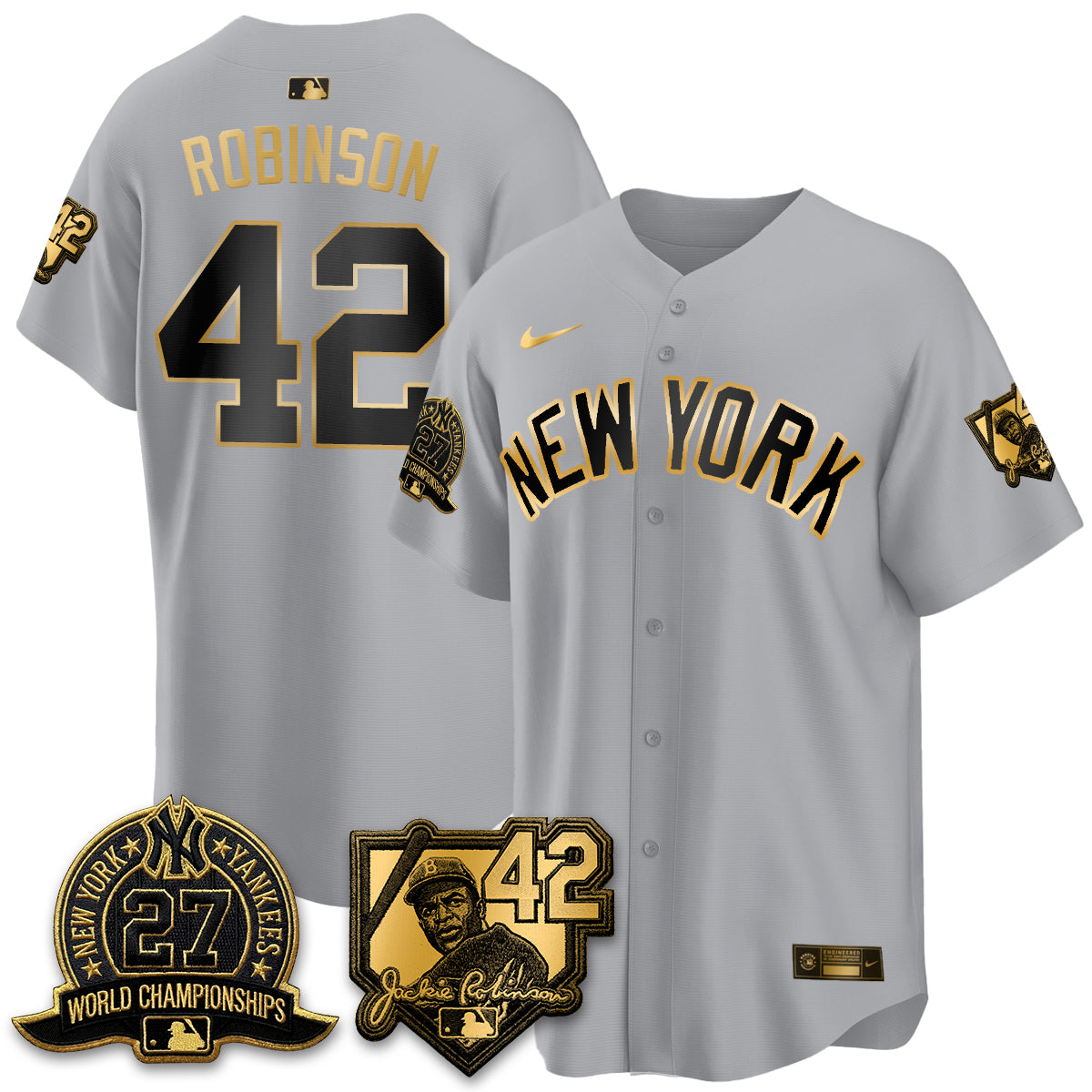 NYY 2026 Jackie Robinson Day Vapor Limited Gold Edition Jersey - Stitched-NQD