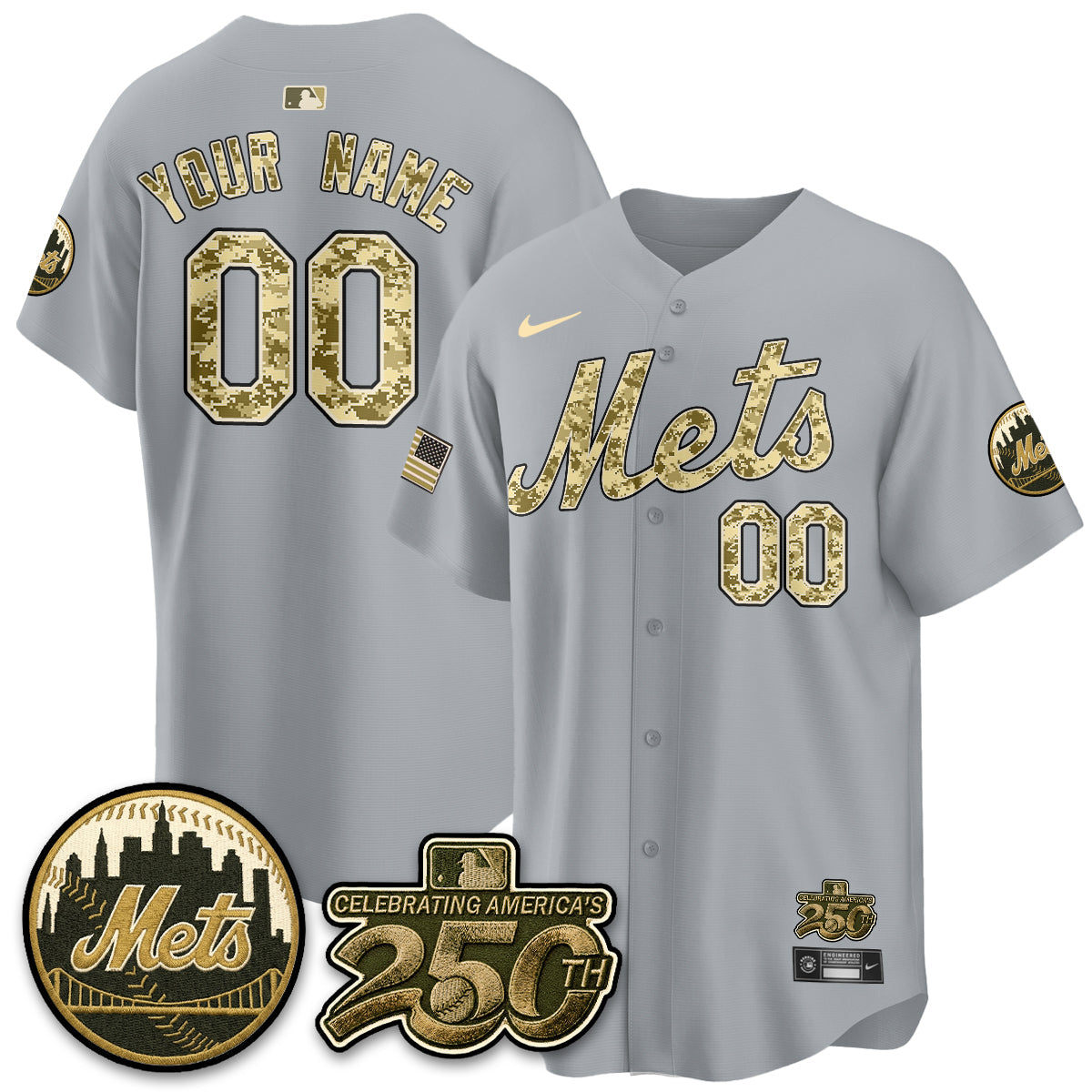 NYM Armed Forces Day Vapor Premier Limited Custom Jersey - Stitched V2-NQD