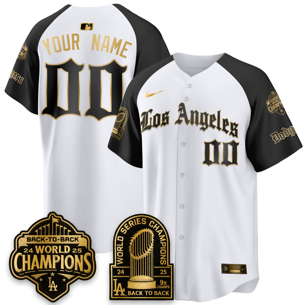 LAD WS Champions Back 2 Back Patch Vapor Premier Limited Gothic Edition Custom Jersey - Stitched-NQD