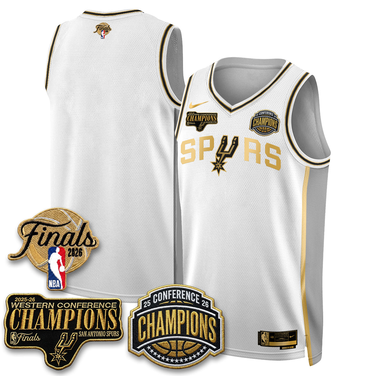 SAS 2026 NBA Western Conference Champions Vapor Special Edition Jersey - Stitched-NQD