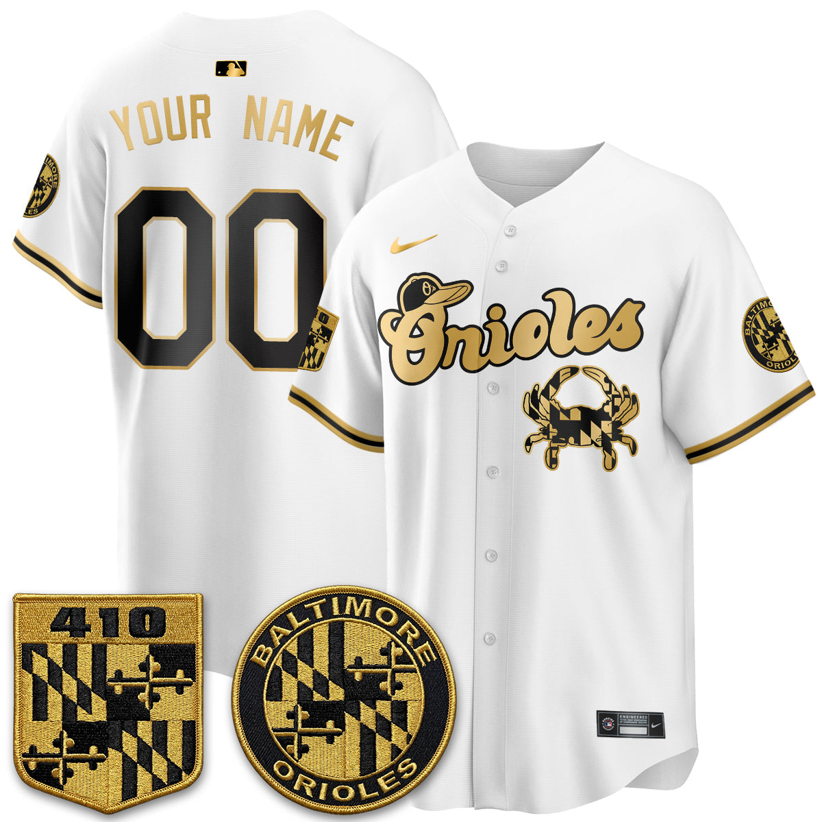 BAL Maryland Flag Vapor Limited Custom Jersey - Stitched-NQD