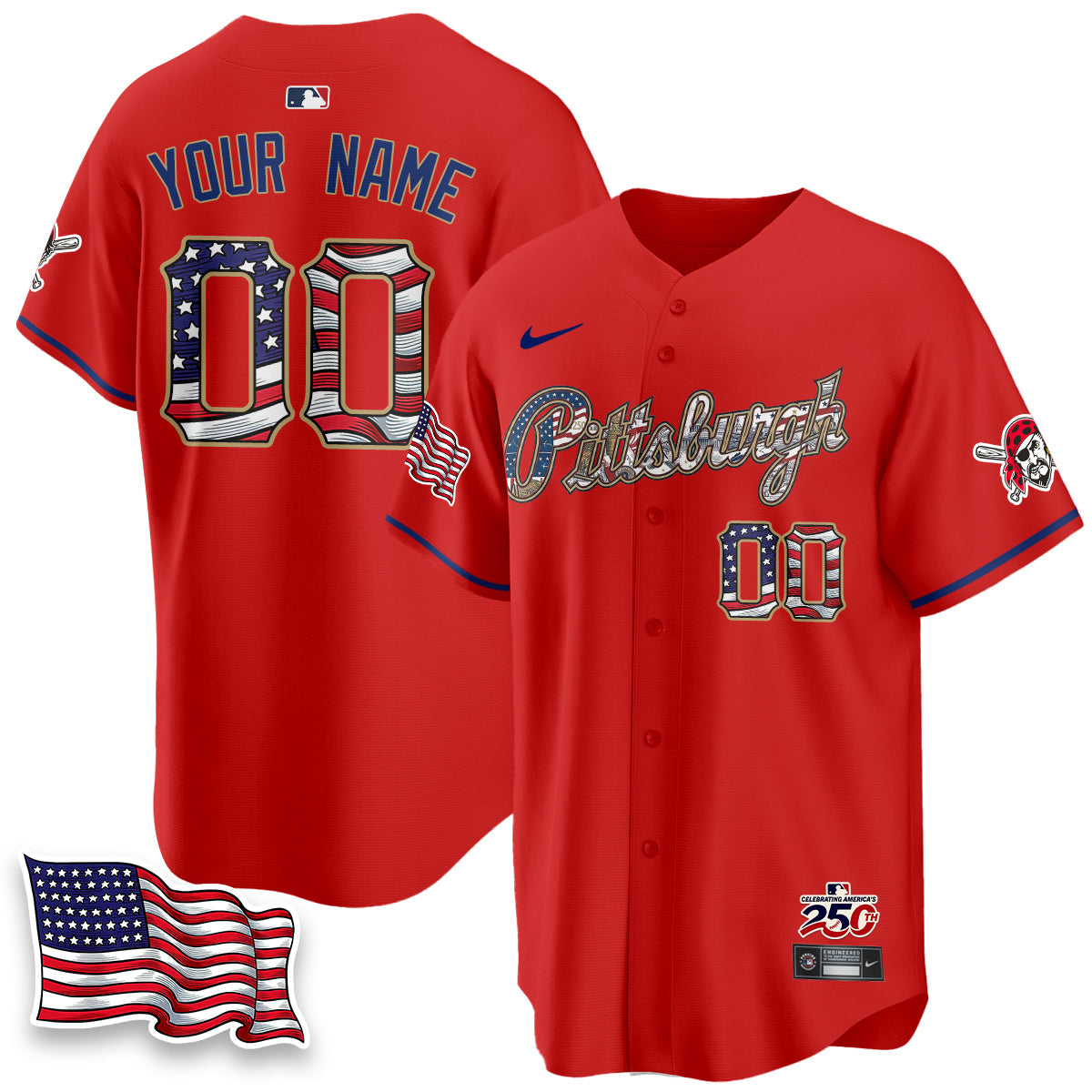 PIT 2026 Independence Day USA Vapor Limited Custom Jersey - Stitched-NQD