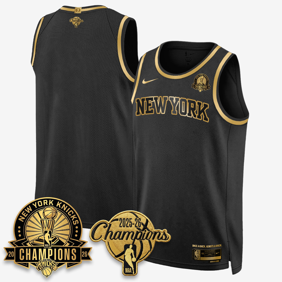NYK 2026 Basketball Champions Special Edition Vapor Jersey V2- Stitched-NQD