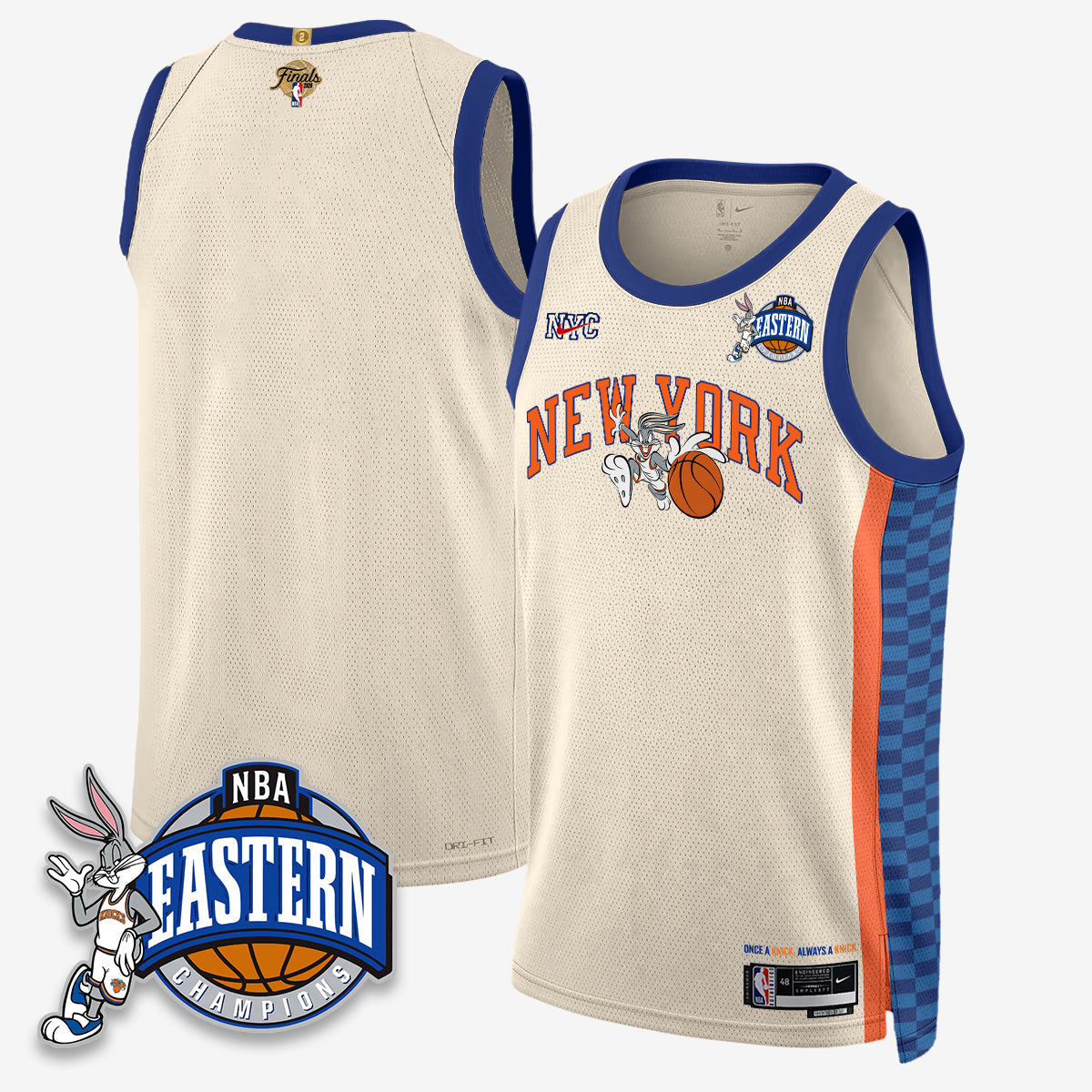 NYK 2026 NBA Finals x Bunny Vapor Jersey - Stitched-NQD