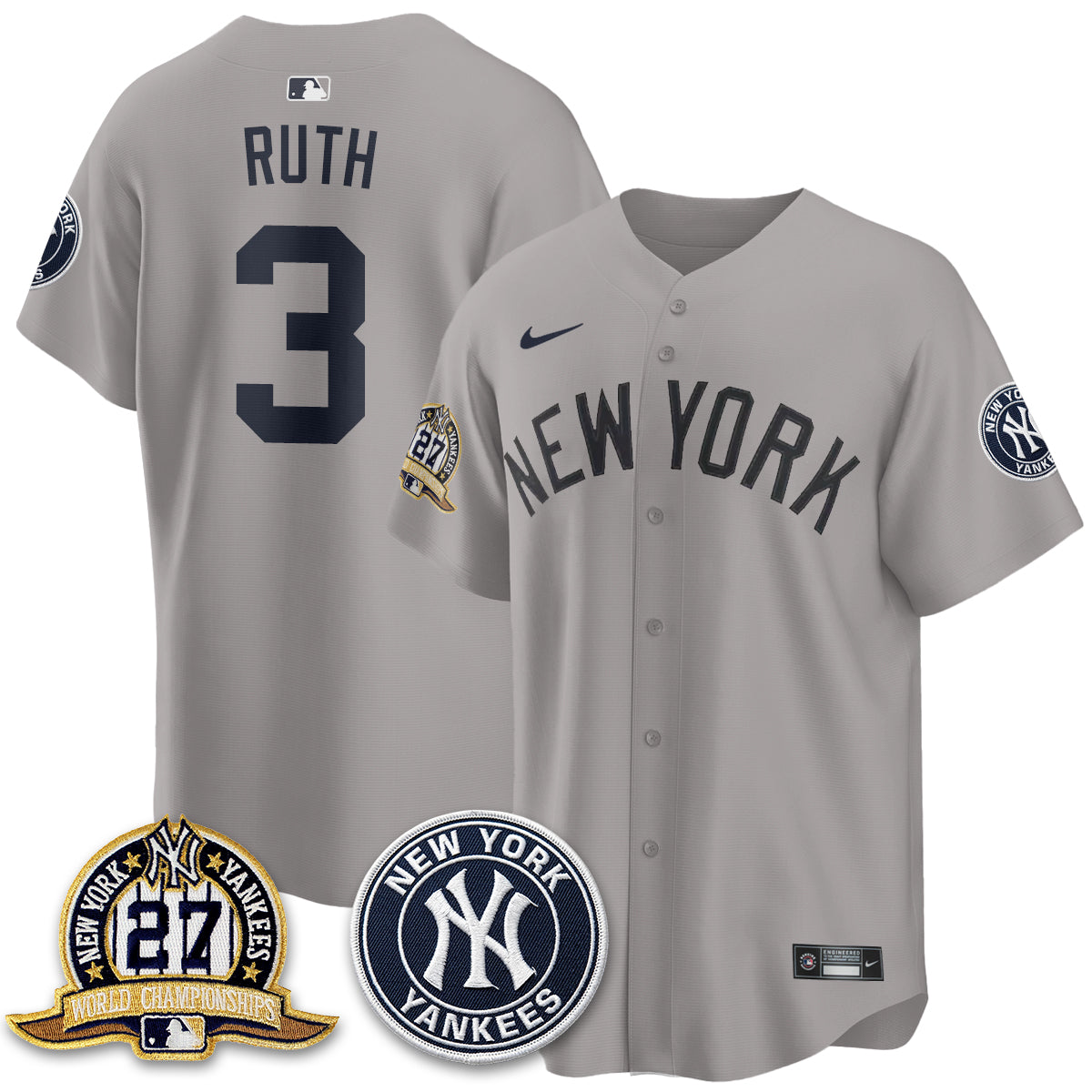 NYY Alternate Jersey - Stitched-NQD