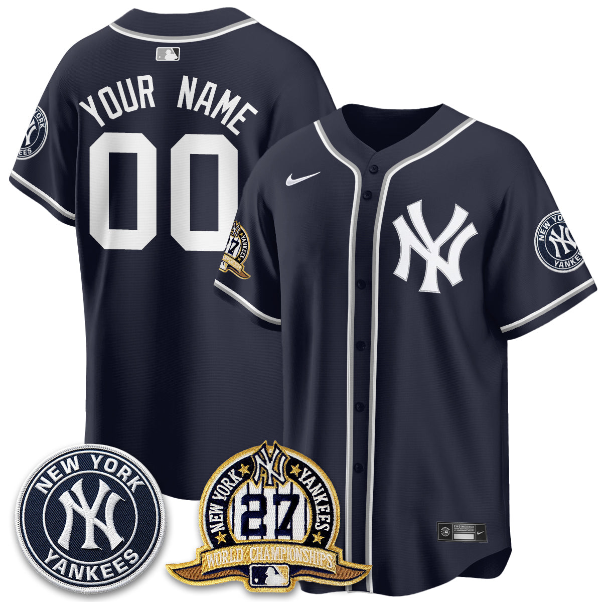 NYY 2026 Black Out Style Vapor Limited Custom Jersey - Stitched-NQD