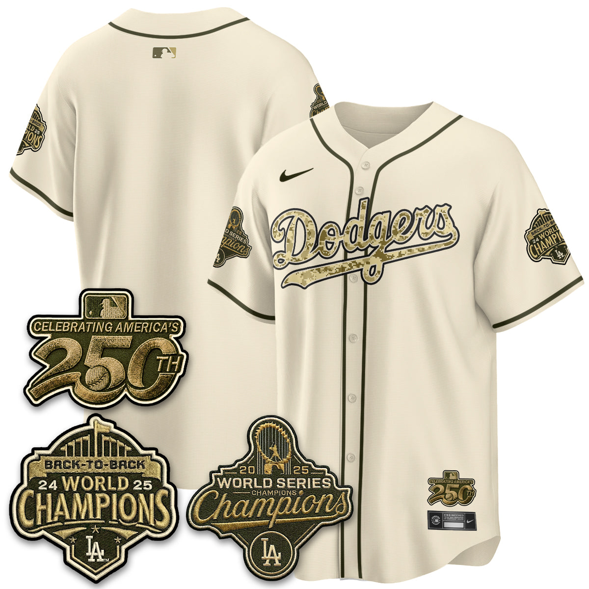 LAD Military Appreciation Game Day Jersey -Stitched-NQD