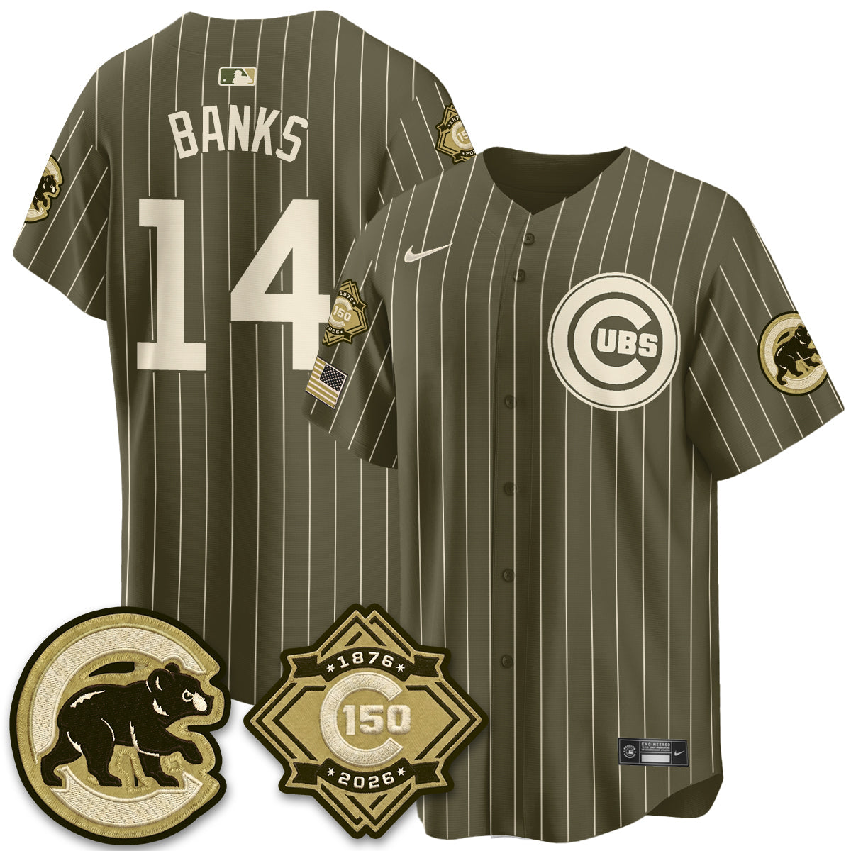 CHC New Era Olive 2026 Armed Forces Day Jersey -Stitched-NQD