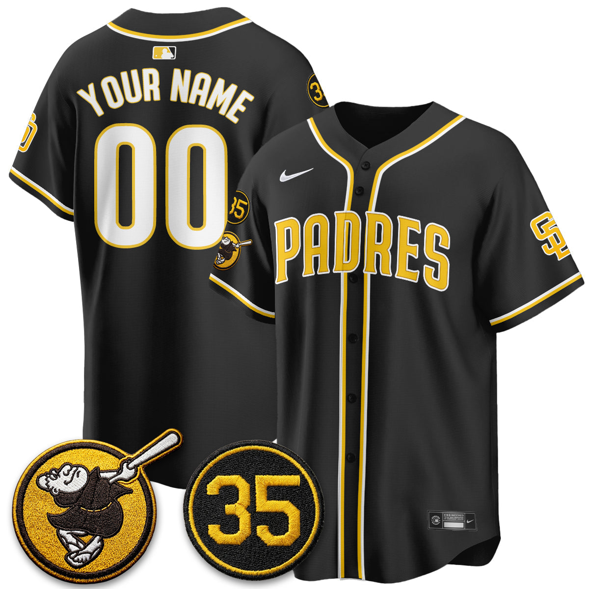 SD 2026 Black Out Style Limited Vapor Custom Jersey - Stitched-NQD