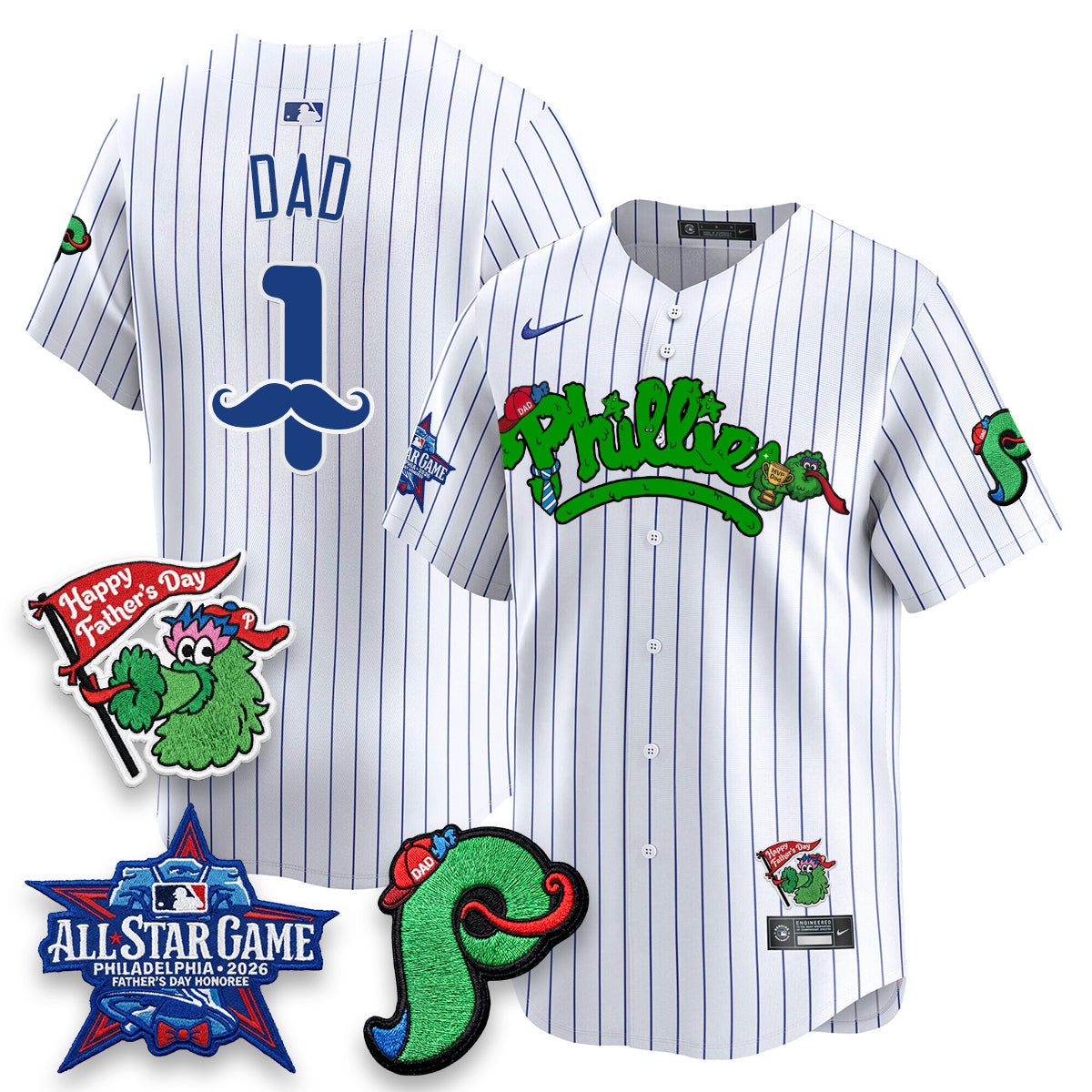 PHI Happy Father's Day Vapor Jersey - Stitched-NQD