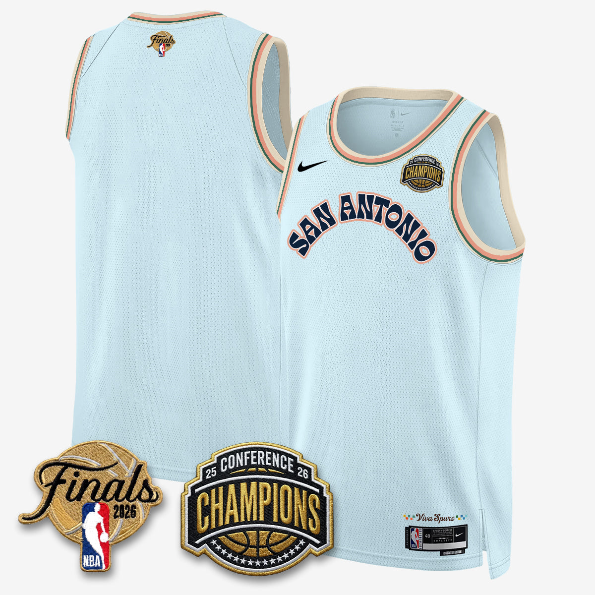 SAS 2026 NBA Western Conference Champions Vapor City Edition Jersey - Stitched-NQD
