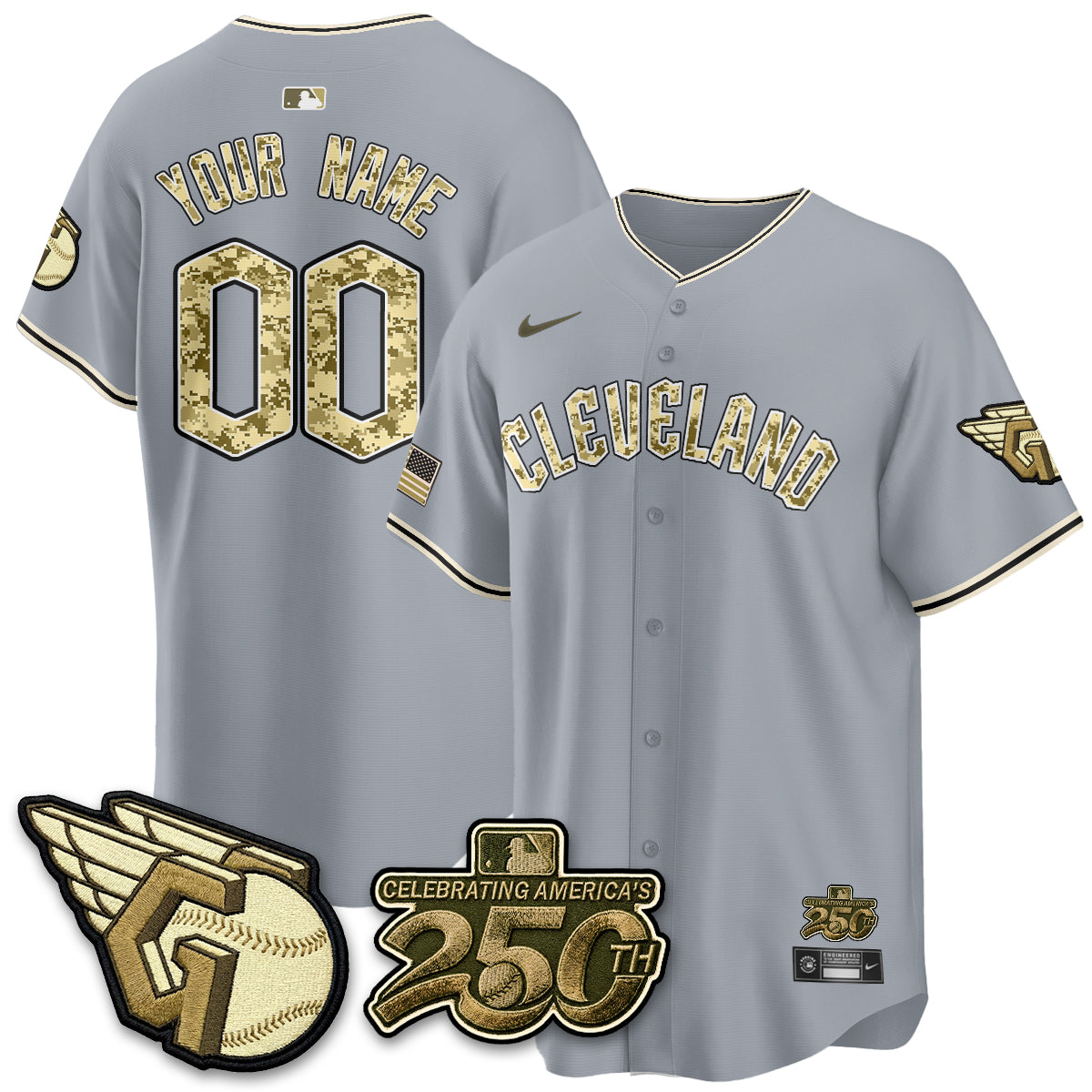 CLE Salute to Service 2026 Vapor Limited Custom Jersey - Stitched-NQD