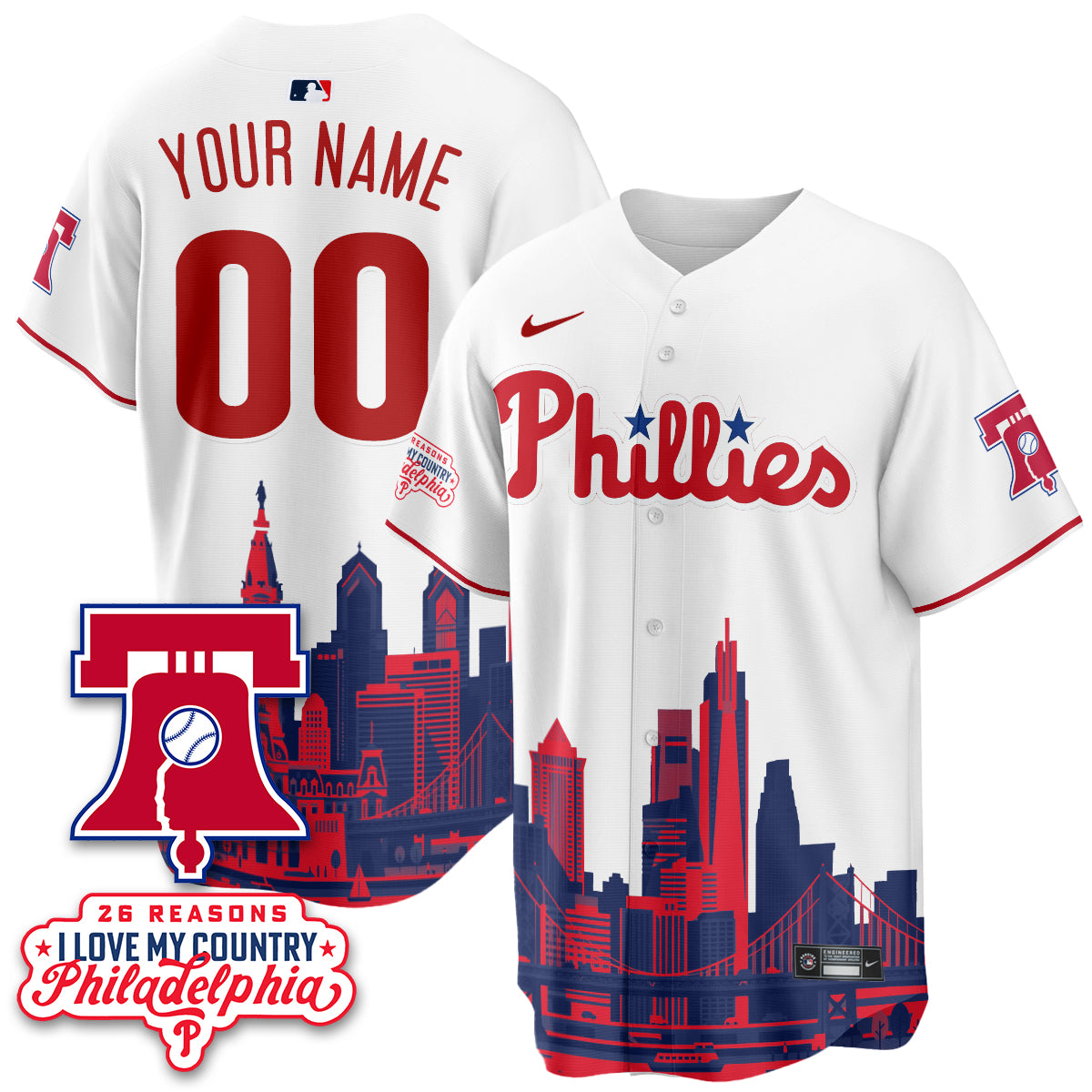 PHI "26 Reasons I Love My Country" Edition Vapor Custom Jersey - Stitched