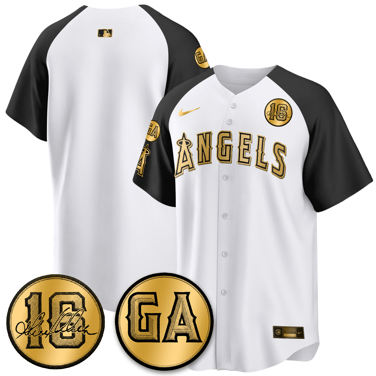 LAA Garret Anderson Tribute Patch Vapor Jersey - Stitched V2-NQD
