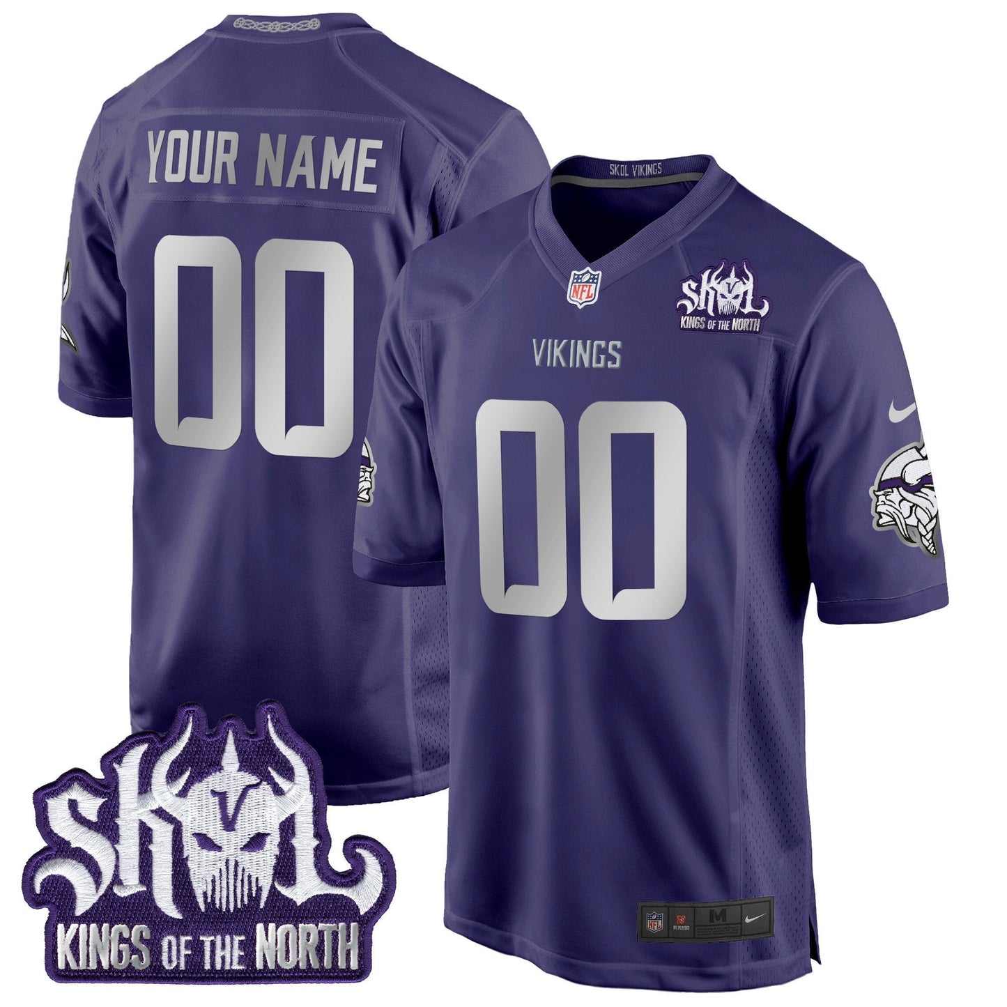 MIN 2024 Winter Warrior Skol Patch Game Custom Jersey - Stitched-NQD