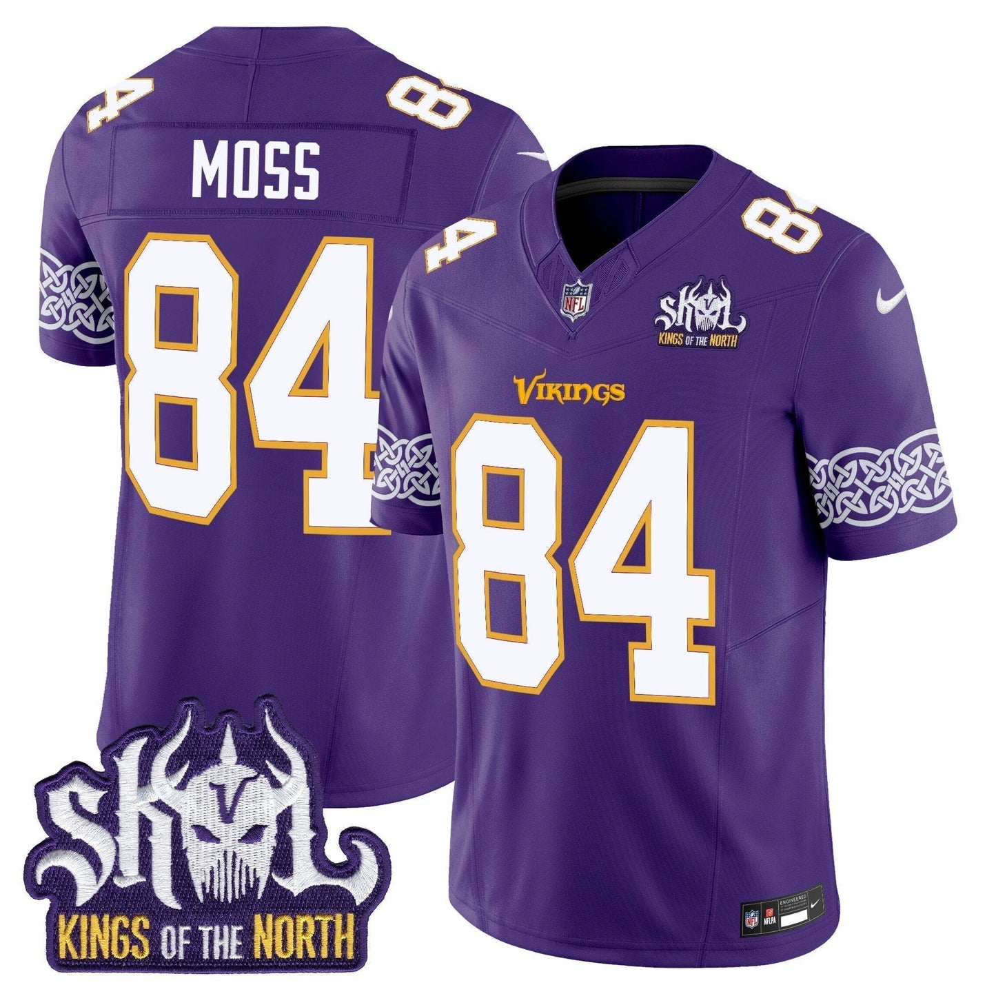 MIN King Of The North Patch Throwback Vapor Limited Jersey V2 - Stitched-NQD