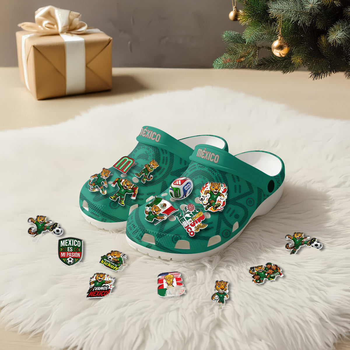 Mexico Clogs WC2026 Green - Charms Gift Set-NQD