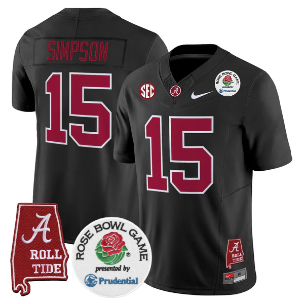 BAMA 2025 Rose Bowl Vapor Limited Jersey - Stitched-NQD