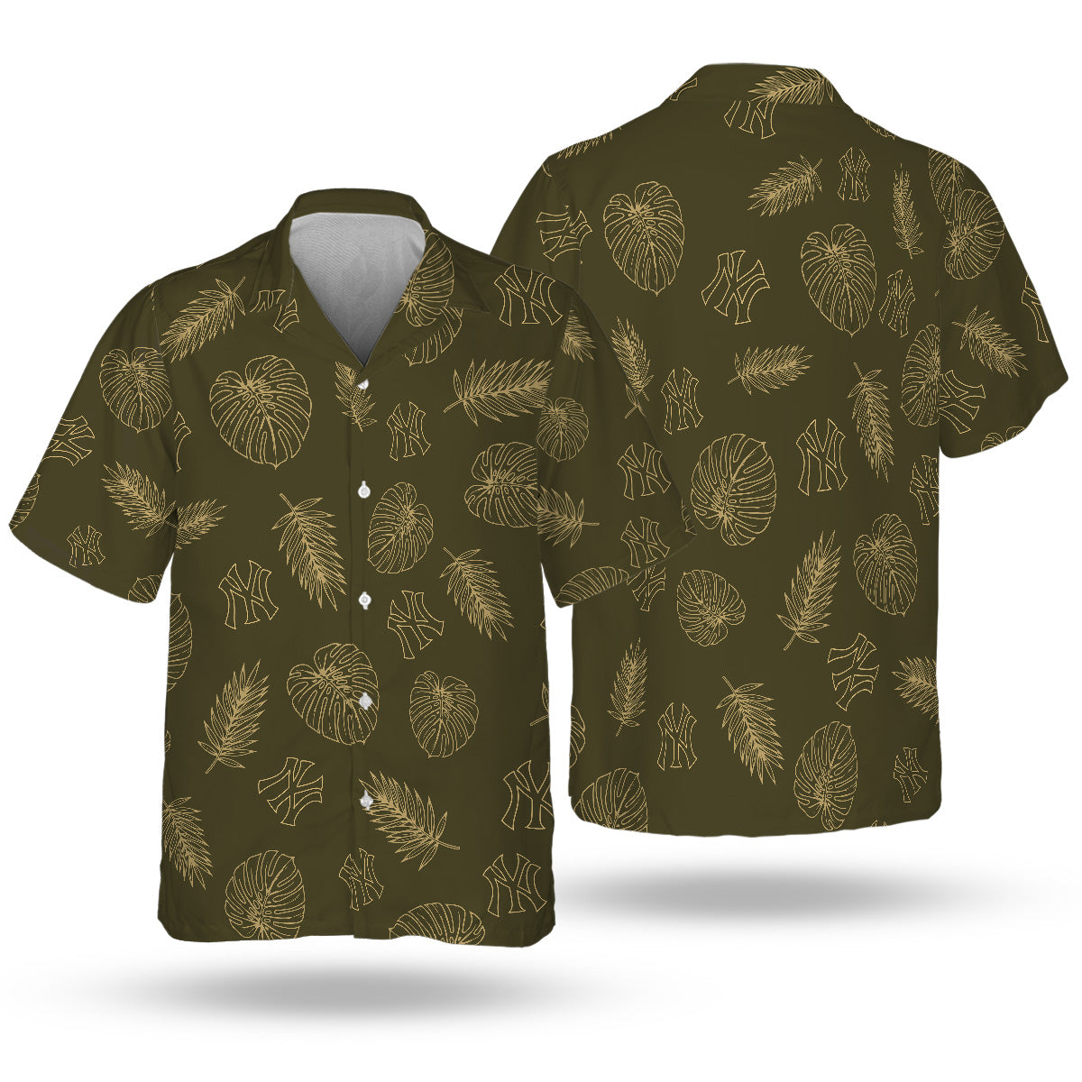 NYY Special Armed Forces Hawaiian Design Button Shirt V3-NQD