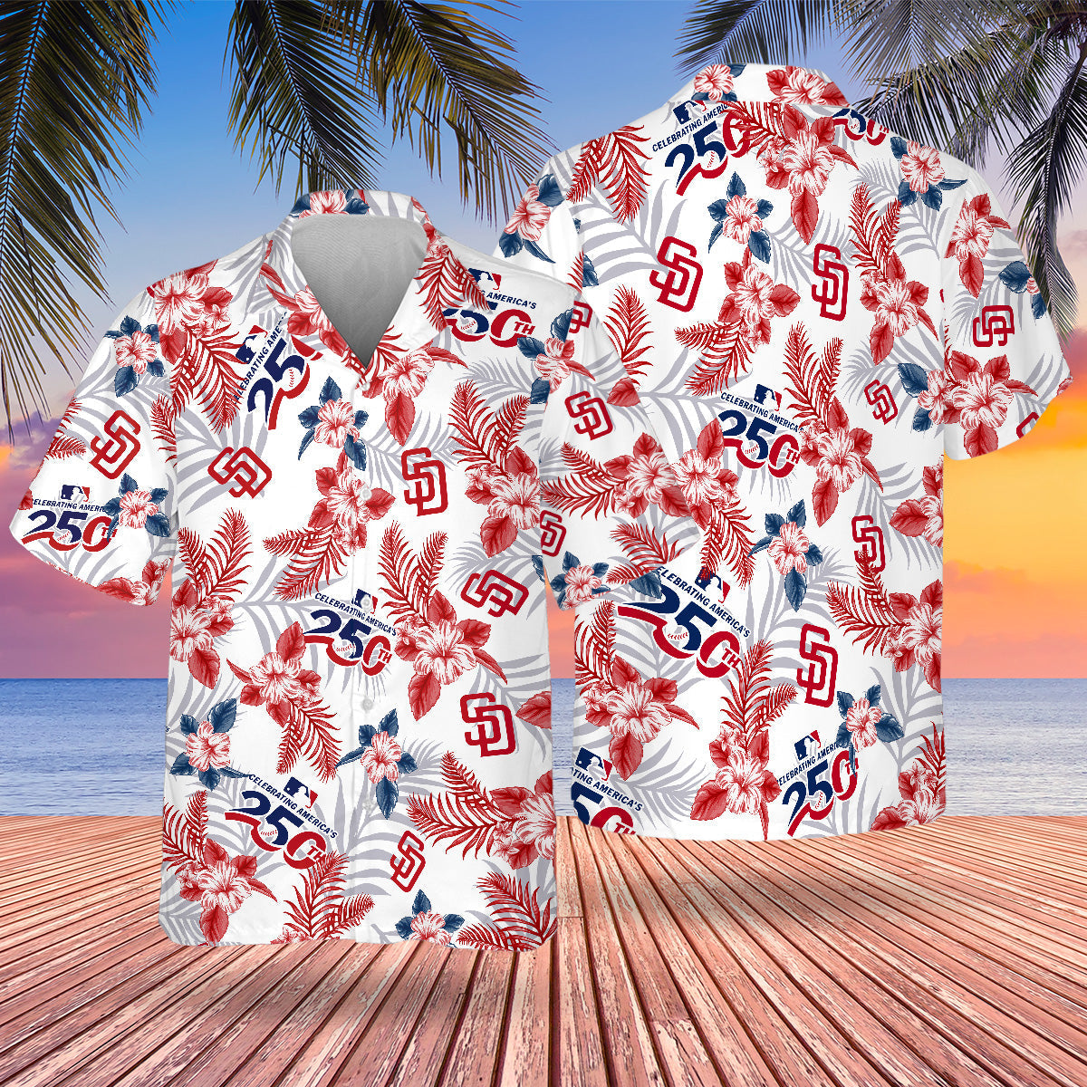 SD Special Semiquincentennial Hawaiian Design Button Shirt-NQD