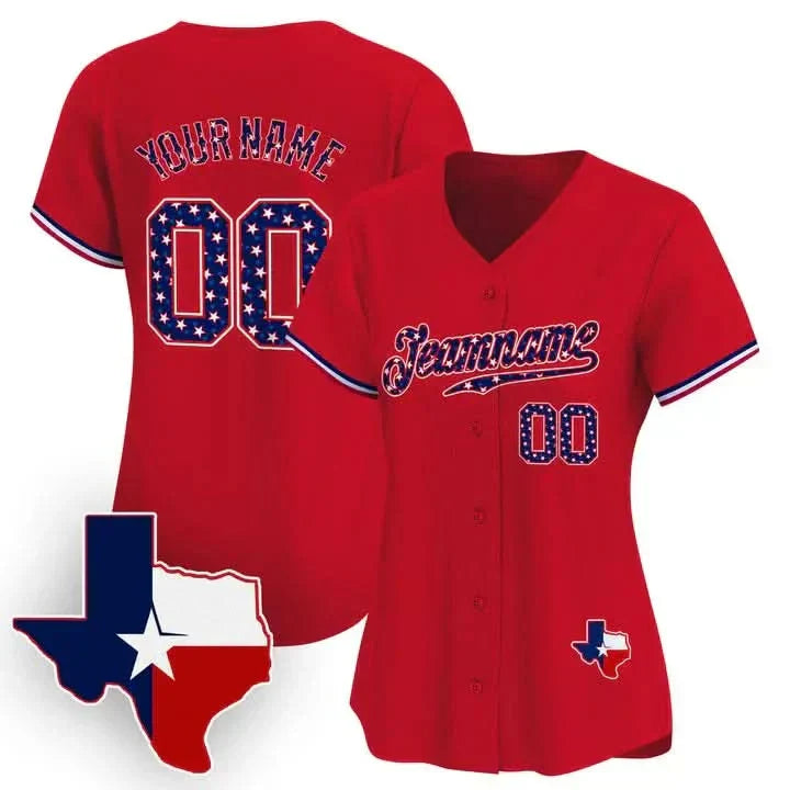 CUSTOM TEXAS STYLE BASEBALL JERSEY V2 - EMBROIDERED-NQD