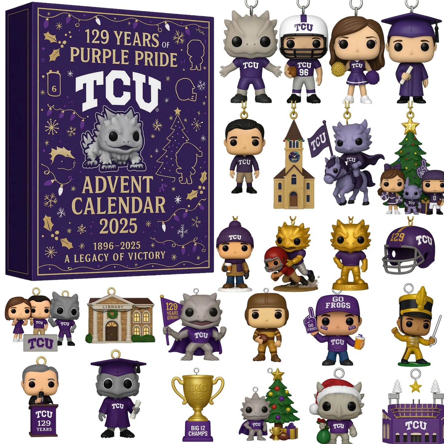 TCU Horned Frogs Limited Edition 2025 Advent Calendar-NQD