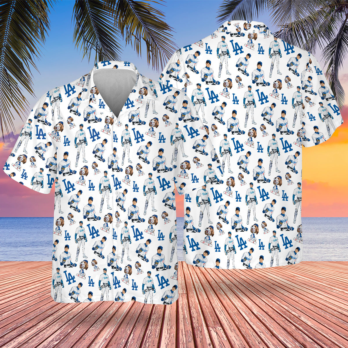 LAD #17 Hawaiian Design Button Shirt-NQD