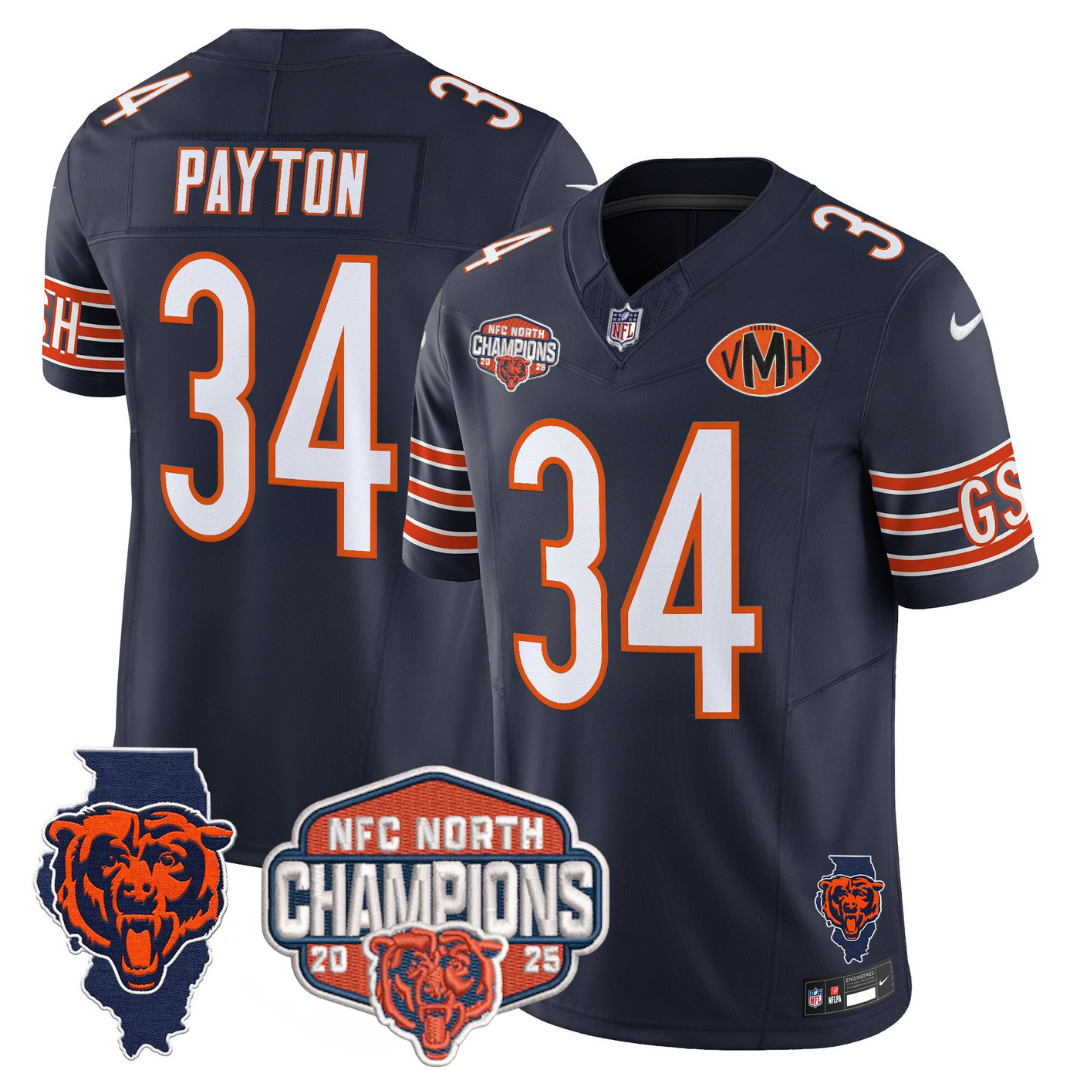 CHI 2025 NFC North Champions Patch Jersey V2 - All Stitched