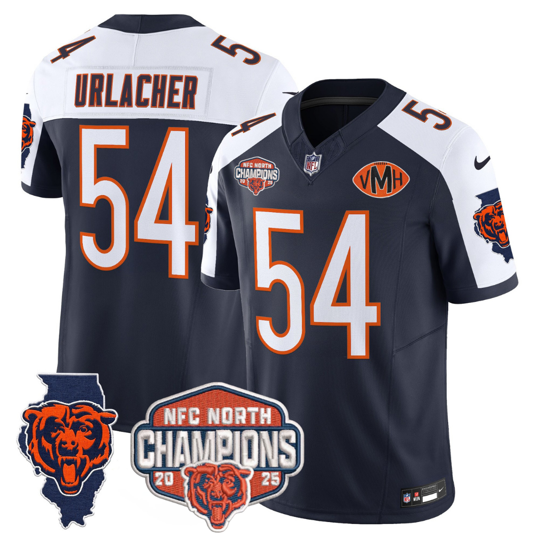 CHI 2025 NFC North Champions Patch Jersey V2 - All Stitched