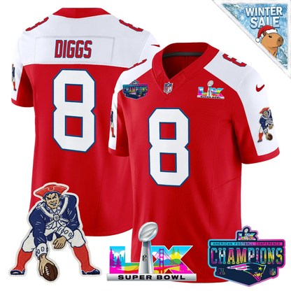 NE 2025 Vapor Jersey - AFC Champions Limited Patch - All Stitched